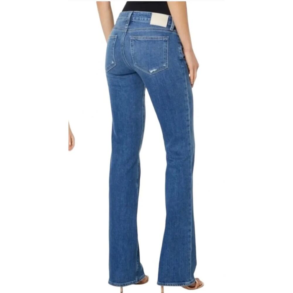 Paige Jeans Womens 27 Sloane Slim Bootcut Medium Wash Blue Denim Casual Stretch - Picture 3 of 16